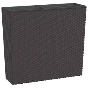vidaXL Fioriera con Interno Rimovibile Marrone 12 / 44 L PP Rattan