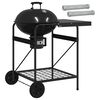 vidaXL Griglia a carbone con tubi affumicatori 91 x 71 x 107 cm Nero