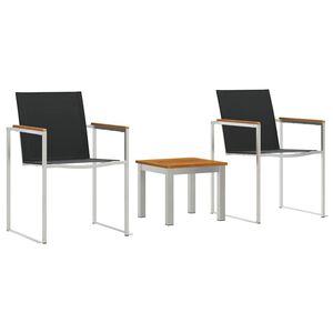 vidaXL Set da Pranzo per Giardino 3 pcs Legno di Acacia Massello