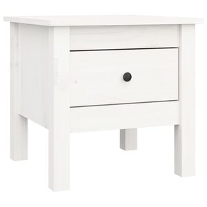 vidaXL Tavolino Bianco 40x40x39 cm Legno Massello di Pino