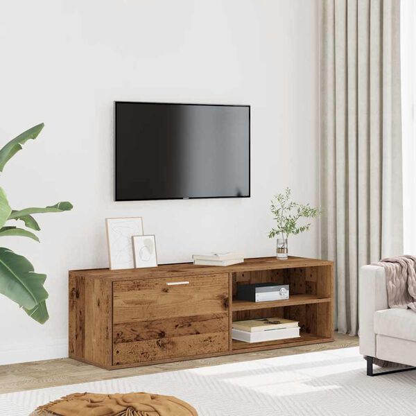 vidaXL Mobile Porta TV Legno Antico 120x34x37 cm in Legno Multistrato