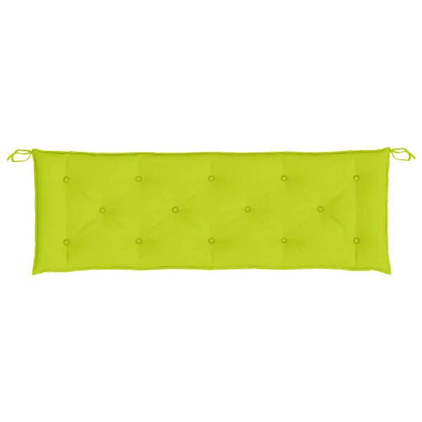 vidaXL Cuscino per Panca Verde Brillante 150x50x3 cm in Tessuto Oxford