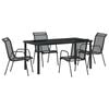 vidaXL Set da Pranzo per Giardino 5 pcs Nero