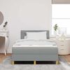 vidaXL Letto a molle con materasso Grigio chiaro 120 x 200 cm Tessuto