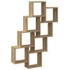 vidaXL Mensola a Muro Cubo Artigianale 90x15x119,5cm Legno Multistrato