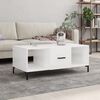 vidaXL Tavolino da Salotto Bianco Lucido 102x50x40cm Legno Multistrato