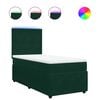 vidaXL Giroletto a Molle con Materasso Verde Scuro 90x200 cm Velluto