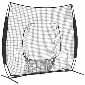 vidaXL Rete da pratica per baseball Nero 250 x 106 x 209 cm Poliestere
