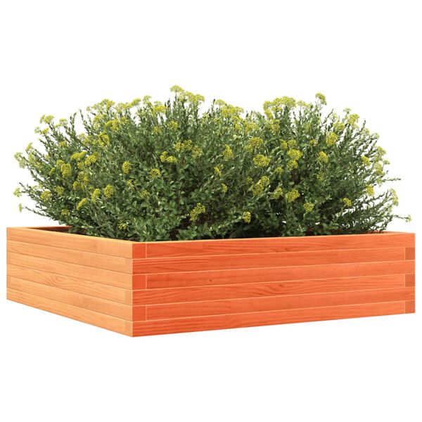 vidaXL Fioriera Giardino Marrone Cera 90x90x23 cm Legno Massello Pino
