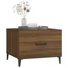 vidaXL Tavolini Salotto Gambe in Metallo 2pz Rovere Marrone 50x50x40cm