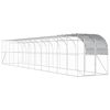 vidaXL Gabbia per Polli Contro il Muro Argento 1200 x 200 x 215 cm