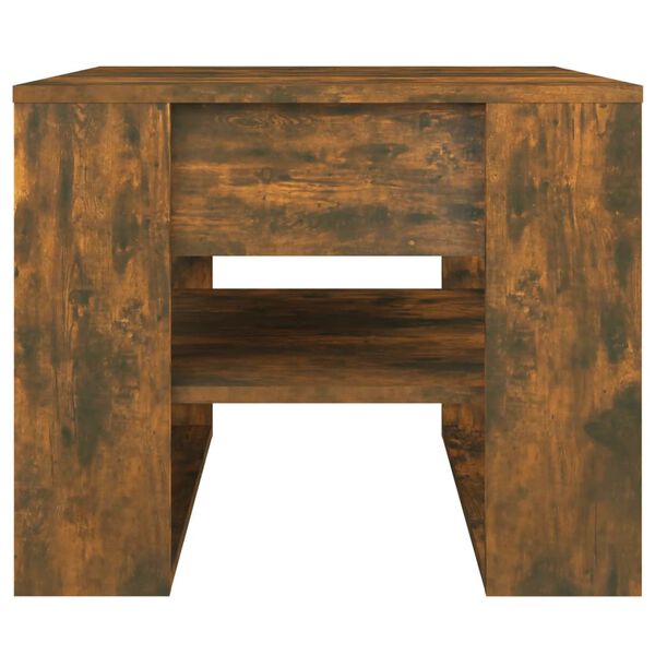 vidaXL Tavolino da Salotto Rovere Fumo 55,5x55x45 cm Legno Multistrato