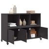 vidaXL Credenza Nera 100,5x39x72 cm in Acciaio