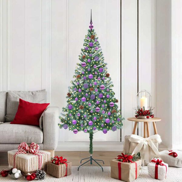 vidaXL Albero di Natale artificiale Verde 180 cm PVC e Acciaio