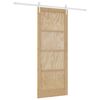 vidaXL Porta scorrevole ORKDAL Marrone 83 x 211 cm Pino massello