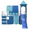 vidaXL Letto a Soppalco con Torre Bambini Blu 80x200cm Massello Pino