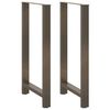vidaXL Gambe per tavolo da bar in acciaio naturale 2 pz 60x(110-111) cm in acciaio