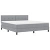 vidaXL Letto a molle con testiera Grigio chiaro 180 x 200 cm Tessuto