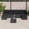 vidaXL Set Divano da Giardino con archiviazione 8 pcs Nero polyrattan