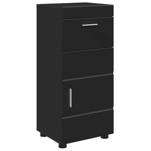 vidaXL Set di Armadi da Bagno TULUM Nero 37 x 31,5 x 82 cm