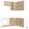 vidaXL Unit&agrave; Cucina KALMAR 8 pz Rovere Sonoma Legno ingegnerizzato