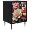 vidaXL Armadio da Notte BORNE Rovere Nero 36 x 33 x 51 cm