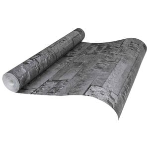vidaXL Carta da Parati 3D Pietra Nero 10 x 0,53 m Tessuto Non Tessuto