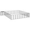 vidaXL Box Cani 46 Pannelli Nero 50x100 cm Acciaio Verniciato Polvere
