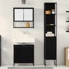 vidaXL Set di mobili per il bagno 3 pcs Nero Legno multistrato