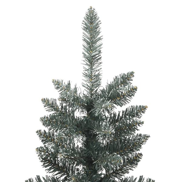 vidaXL Albero di Natale Artificiale Sottile con Base Verde 240 cm PVC