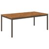 vidaXL Tavolo da cena da giardino Naturale e Caff&egrave; 196 x 100,5 x 75 cm