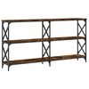 vidaXL Tavolo Consolle Rovere Fumo 156x28x80,5 cm in Legno Multistrato