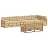 vidaXL Set di divani da esterno 8 pz Bianco e Beige Poliestere