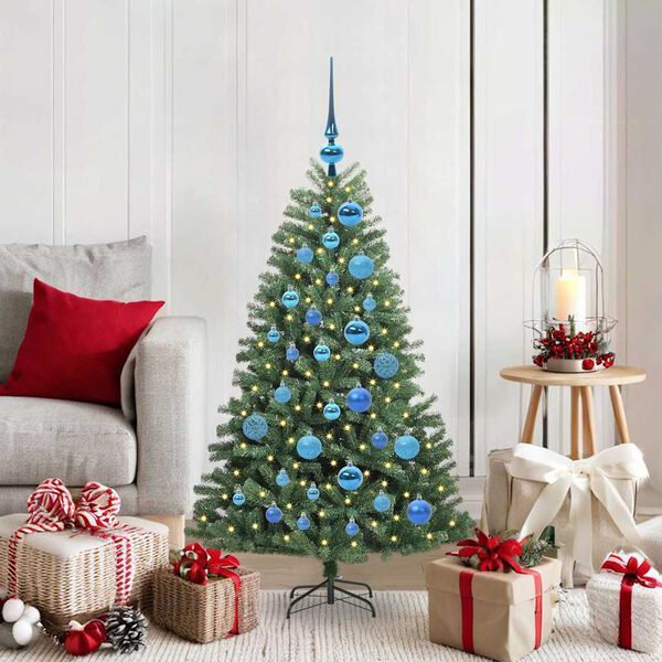 vidaXL Albero di Natale Artificiale con Rami Pieghevoli Verde 120 cm