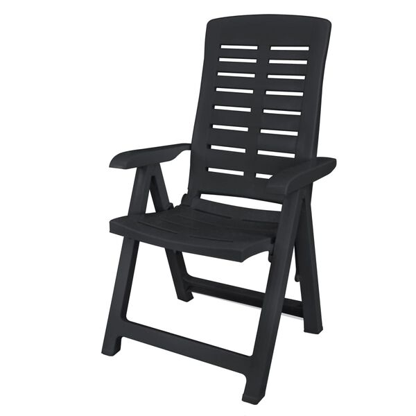 vidaXL Set da Pranzo da Giardino 9 pz in Plastica Antracite