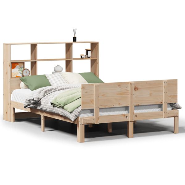 vidaXL Letto Libreria senza Materasso 140x190 cm in Legno di Pino