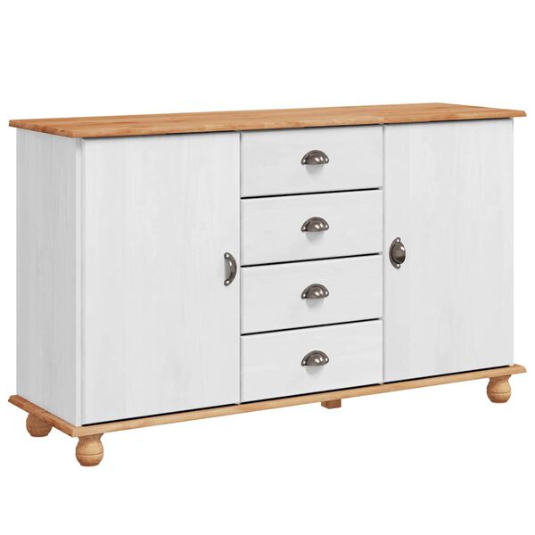 vidaXL Credenza ASKIM 133,5 x 40 x 79 cm Legno di pino massello