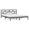 vidaXL Giroletto Grigio 135x190 cm Double in legno Massello