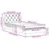 vidaXL Letto con Materasso Nero 100x200 cm in Tessuto