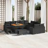 vidaXL Set Divano da Giardino 13 pcs Nero polyrattan