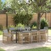 vidaXL Set da Pranzo per Giardino 9 pcs Beige polyrattan