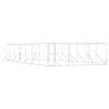 vidaXL Cuccia per Cani da Esterno Argento 6x14x2 m in Acciaio Zincato