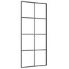 vidaXL Porta Scorrevole in Vetro ESG e Alluminio 90x205 cm Nera