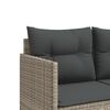 vidaXL Set Divano da Giardino 5pz con Cuscini Grigio Chiaro Polyrattan