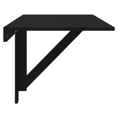 vidaXL Tavolino da Parete Pieghevole Nero 110x38x75 cm in Multistrato