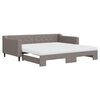 vidaXL Divano Letto Estraibile con Materassi Tortora 100x200cm Tessuto