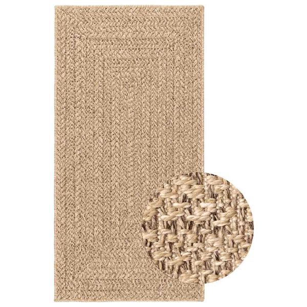 vidaXL Tappeto ZIZUR Beige 80x250 cm Aspetto Iuta Interni ed Esterni