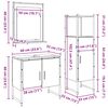 vidaXL Set di mobili per il bagno 3 pcs Marrone Legno multistrato