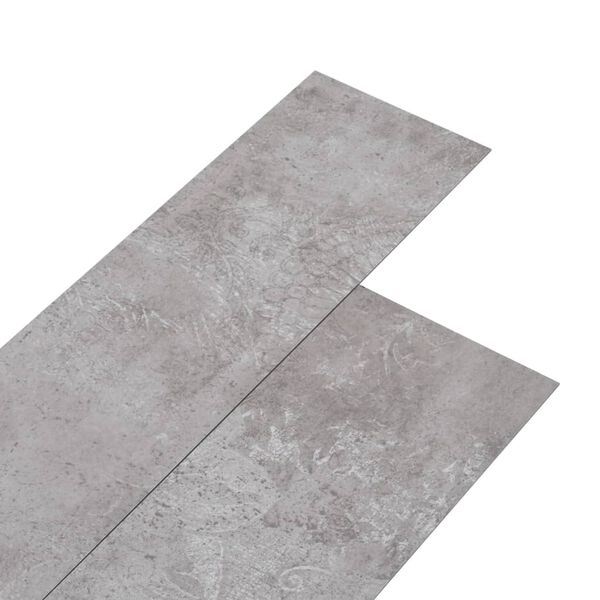 vidaXL Listoni Pavimento PVC 5,02 m&sup2; 2 mm Autoadesivi Grigio Terra