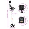 vidaXL Metal Detector con Display LCD 3 Modelli 19 cm Bobina Nero